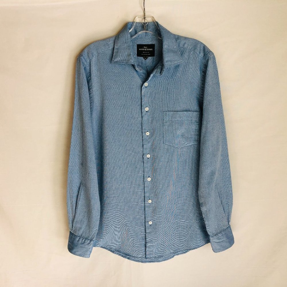Rodd & Gunn Blue Button Front Long Sleeve Shirt Sports Fit Mens Size XS